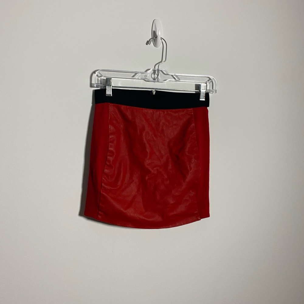 Mason Elegant Red and Black Women's Skirt